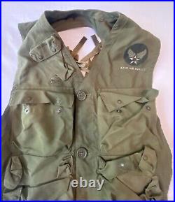 WWII World War 2 II US Army Air Corp Force C-1 Survival Vest With Holster