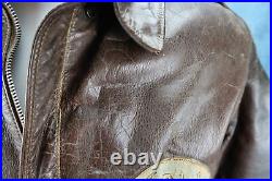 WWII officer US Army Air Force Corp leather A2 bomber jacket USAF MONTE CARLO 42