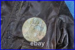 WWII officer US Army Air Force Corp leather A2 bomber jacket USAF MONTE CARLO 42