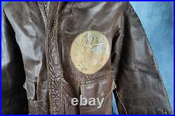 WWII officer US Army Air Force Corp leather A2 bomber jacket USAF MONTE CARLO 42