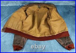 WWII officer US Army Air Force Corp leather A2 bomber jacket USAF MONTE CARLO 42