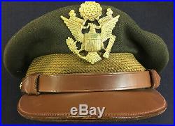 WWII original USAAF Army Air Forces true Crusher uniform hat cap
