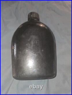 Wonderful Original WWII U. S. Army / USMC Black Enamel Canteen U. S. VOLLRATH 1942