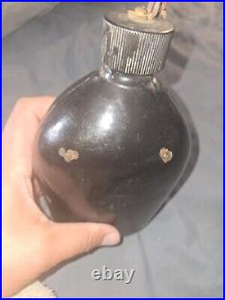 Wonderful Original WWII U. S. Army / USMC Black Enamel Canteen U. S. VOLLRATH 1942