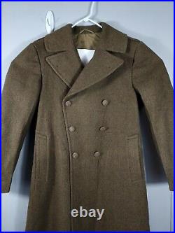World War II US Army Heavy Wool Trench Coat 40L 1943. Pre-owned Original EUC