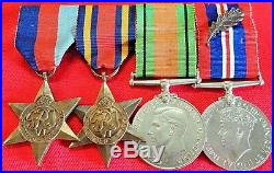 Ww2 British Army Royal Engineers Officers Group Of 4 Medals & MID Certificate