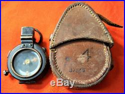 Ww2 British Australian Army Prismatic Compass & Case 1939 Dated Barker & Sons