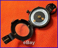 Ww2 British Australian Army Prismatic Compass & Case 1939 Dated Barker & Sons