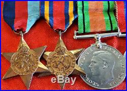 Ww2 British/indian Army Officers Medal Group Territorial Medal