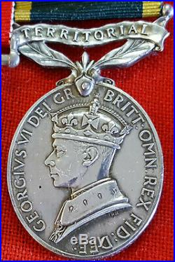 Ww2 British/indian Army Officers Medal Group Territorial Medal