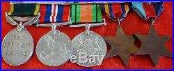 Ww2 British/indian Army Officers Medal Group Territorial Medal