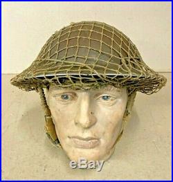 Ww2 Britsh Army Bef Steel Helmet + Net, All Original Superb Example Untouched