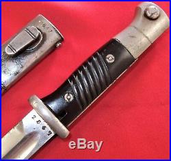 Ww2 German Army K98 Bayonet & Scabbard Matching Parade Gebruder Heller 1938