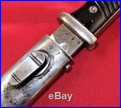 Ww2 German Army K98 Bayonet & Scabbard Matching Parade Gebruder Heller 1938