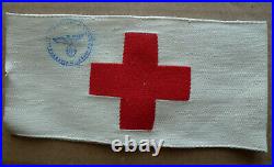 Ww2 German Wehrmacht Army Combat Medic Unit Stamped Red Cross Armband Original