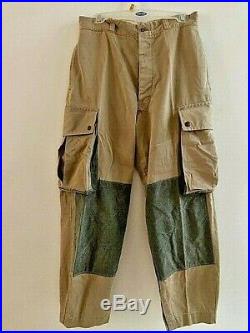 Ww2 U. S. Army Trousers M43 Airborne Paratrooper Reinforced Vintage. Orig