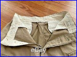 Ww2 U. S. Army Trousers M43 Airborne Paratrooper Reinforced Vintage. Orig