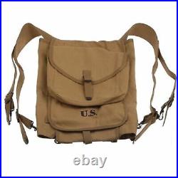Ww2 Us Army Field M1928 Pockets Backpack Cachi External With Belt Us