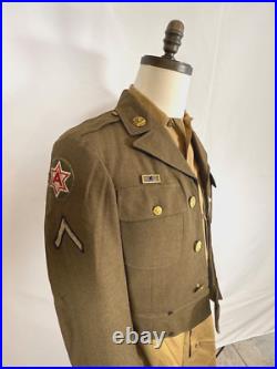 Ww2 Us Army Ike Jacket (mod) 6th Army And 32nd Inf. Div. Patches + Shirt