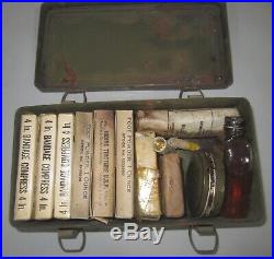 Ww2 Us Army Jeep Emergency First Aid Kit Medical Dept. Contents