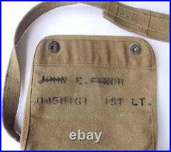 Ww2 Us Army Ww2 Usmc Canvas Map Case Bag Boyt Complete Named & Dated 1941