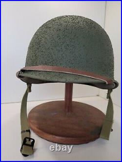 Ww2 Us M-1 Helmet, Original Fix Bale With Westinghouse Rayon Webbed Liner