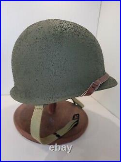 Ww2 Us M-1 Helmet, Original Fix Bale With Westinghouse Rayon Webbed Liner