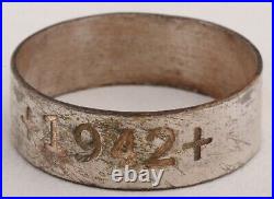 Ww2 WWII Soldier's Ring 1942 Double CROSS Trench ART Military ARMY Military RARE