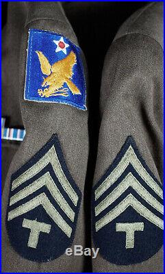 Ww2 Wac Us Women's Army Corp Nco Uniform, 2 Aaf, Attributed