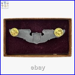 Wwii Army Air Corps Pilot Wings Badge 3 Size Graduation Box Balfour Ww2