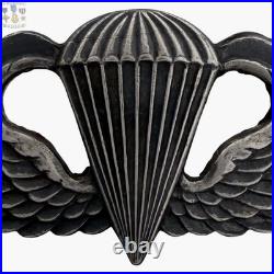 Wwii Army Jump Wings Parachutist Badge Airborne Paratrooper Insignia Sterling