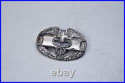 Wwii U. S. Army Combat Medic's Badge Pinback, Sterling