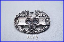 Wwii U. S. Army Combat Medic's Badge Pinback, Sterling