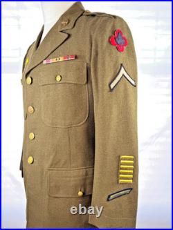 Wwii Us Army 43rd Division And 6th Army Patches Service Jacket Named