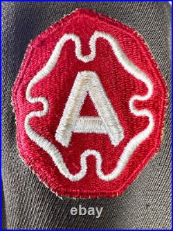 Wwii Us Army 4th Army Ssi Officers Jacket With Captains Bars Size 38r Named