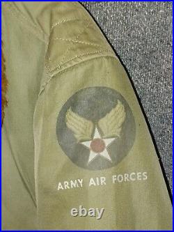 Wwii Us Army Air Force Original B-10 Flight Jacket Size 38