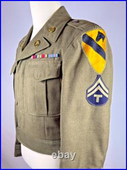 Wwii Us Army Enlisted Ike Jacket 1st Cavalry Division Dated & Named