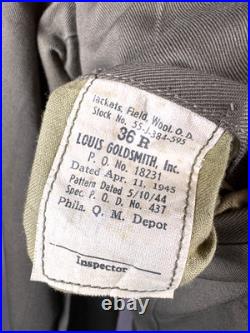 Wwii Us Army Enlisted Ike Jacket 1st Cavalry Division Dated & Named