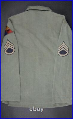 Wwii Us Army Hbt Jacket, Nco, 13th Armored DIV