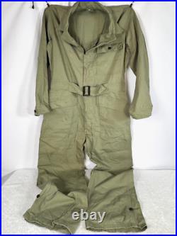 Wwii Us Army Hbt Tanker Coveralls Original 1943 One-piece Suit