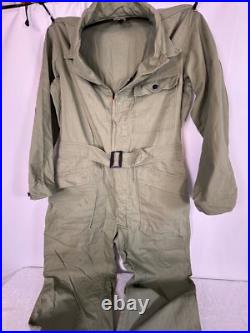 Wwii Us Army Hbt Tanker Coveralls Original 1943 One-piece Suit