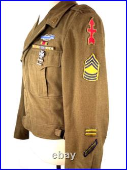 Wwii Us Army Ike Jacket 32nd & 14th Armored DIV Patches Dated 1944 Wwii Us Army Ike Jacket 32nd & 14th Armored DIV Patches Dated 1944