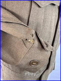 Wwii Us Army Ike Jacket 32nd & 14th Armored DIV Patches Dated 1944