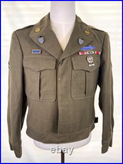 Wwii Us Army Ike Jacket 3rd Infantry Division & 30th Infantry Dui Cib Dated