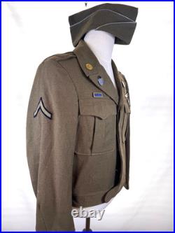 Wwii Us Army Ike Jacket 3rd Infantry Division & 30th Infantry Dui Cib Dated