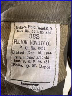 Wwii Us Army Ike Jacket 3rd Infantry Division & 30th Infantry Dui Cib Dated