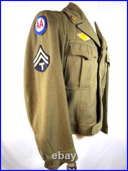 Wwii Us Army Ike Jacket Anti-aircraft Command 1944 Dated