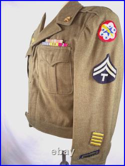 Wwii Us Army Ike Jacket Anti-aircraft Command 1944 Dated Wwii Us Army Ike Jacket Anti-aircraft Command 1944 Dated