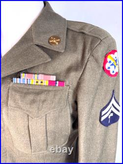 Wwii Us Army Ike Jacket Anti-aircraft Command 1944 Dated