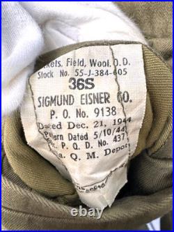 Wwii Us Army Ike Jacket Anti-aircraft Command 1944 Dated